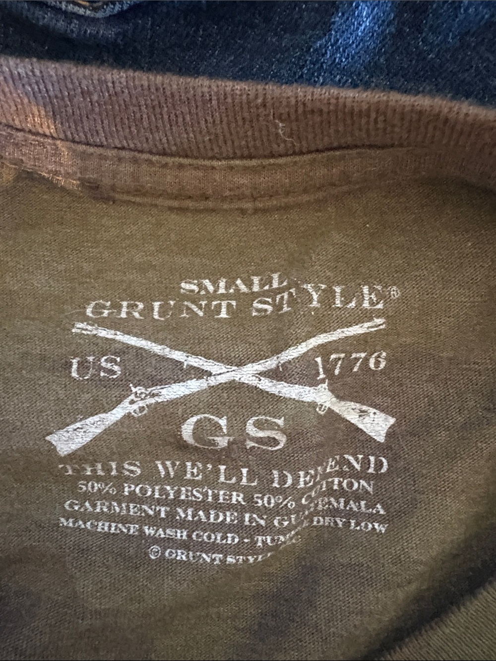 Grunt Style Women's Camo 'Beautiful Badass' Tee - Olive, Brown - Picture 5 of 5